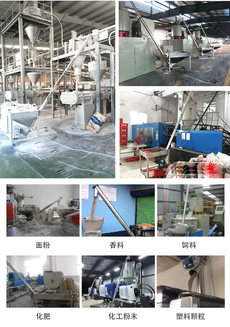 傾斜螺旋輸送機(jī)適用范圍：建材行業(yè)，化工行業(yè)，電力行業(yè)，煤炭行業(yè)，食品行業(yè)，造紙行業(yè)等